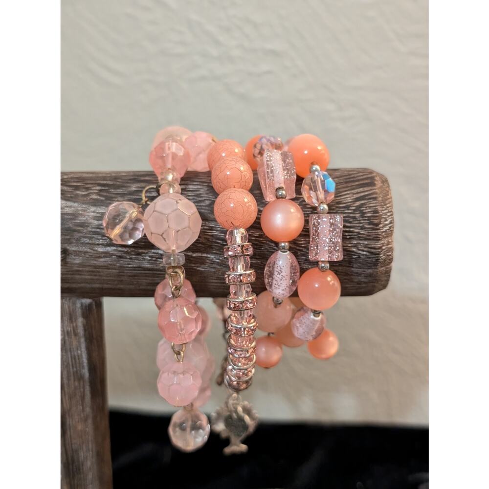 Three Pinky Bauble Bracelet Lot
